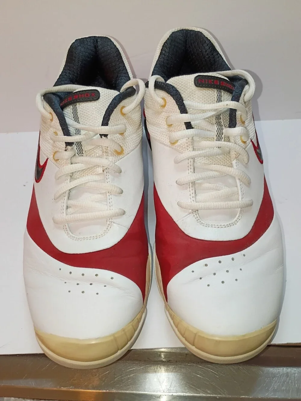 VTG Nike Shox Ace Athletic Shoes Men’s Size 10 White Varsity Red 310723-104